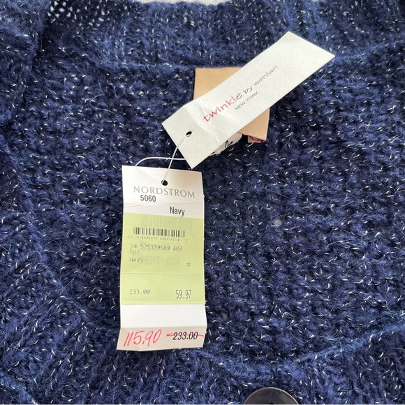 Twinkle by Wenlan Women's Button Down Cardigan, Size: M, Color: Blue - Picture 4 of 8